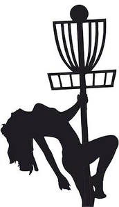 Disc Golf Aufkleber Vinyl Decal Hot Leaning Stripper Girl für Autofenster, Wand - Bild 1 von 1