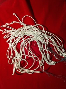 VTG JAPANESE Acrylic PEARLs ROUND Rice BEADS 18 Wire Strds 2.5mm 3.5mm 4mm 5.7mm - Picture 1 of 10