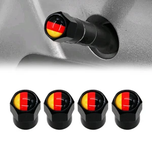 4pcs Germany Flag Motorcycle Car Tyre Tire Valve Caps Air Valve Stem Dust Caps - Picture 1 of 16