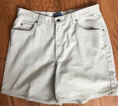 Pantalones Cortos de Jean Liz Claiborne Lizwear Calce Clásico Talla 14 Caqui 32"W x 7"L Foto 1 de 4