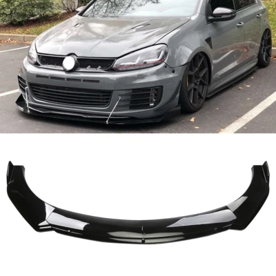 Glossy Black Front Bumper Lip Spoiler Splitter Body Kit For VW Golf GTI MK5 Foto 1 de 4