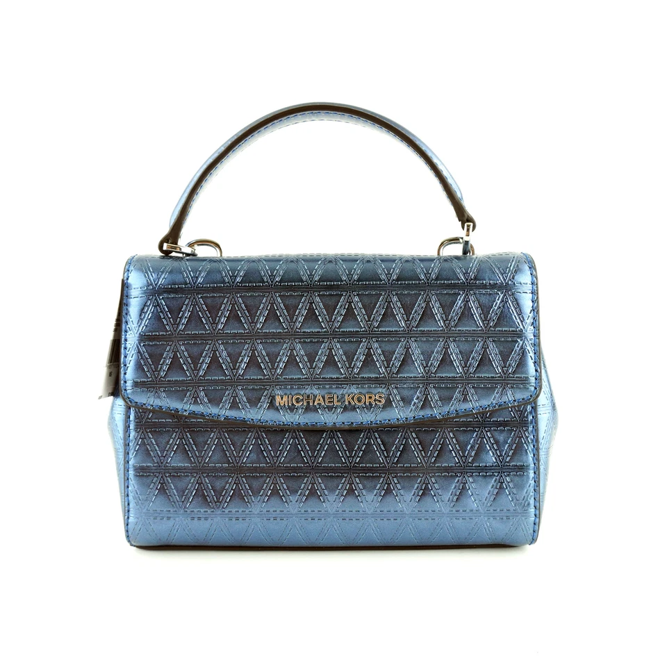 Michael Kors Steel Blue Ava Mini Crossbody. Mp1106