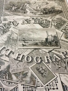 John McGahey Stone Engraved Illustration Poster Book Print New 12 1/4" x 10 1/2" - Picture 1 of 9