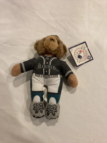 45) Seattle Mariners Good Stuff Stuffed Plush Teddy Bear 2000 NOS w/TAGS 8” Cover
