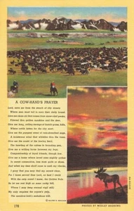 Postcard Cowboy Cow Hand's Prayer by Walter E Meacham - Picture 1 of 2