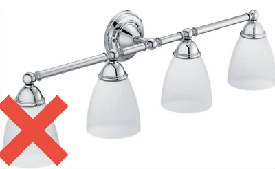 Moen YB2264CH Brantford 4 luces doble montaje tocador de baño - cromo LEER Foto 1 de 4