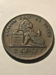 1836/3 Belgium 2 Centimes VF+ #1675 - Picture 1 of 4