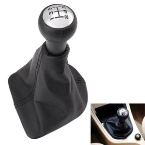 Gear Shift Knob 5 Speed + Shift Boot Black PU Leather For CITROEN C3 C4 C5 XSARA - Picture 1 of 7