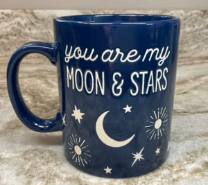 Large Coffee Mug You Are My Moon & Stars. Dark Blue 18 oz. Boston Warehouse New - Picture 1 of 11