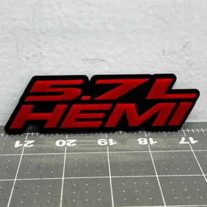 2x Red black 5.7L hemi Emblems 5.7L Hemi Side Fender Badge 3D for 5.7L Emblem - Picture 1 of 1