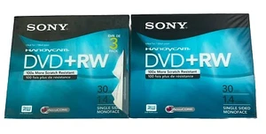 SONY Handycam DVD+RW 30 min 1.4 GB Recordable Disc 2 pack NEW SEALED! - Picture 1 of 3