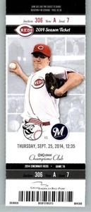 Milwaukee Brewers vs Cincinnati Reds 9/25/2014 Full Ticket - Brandon Phillips HR - Picture 1 of 1