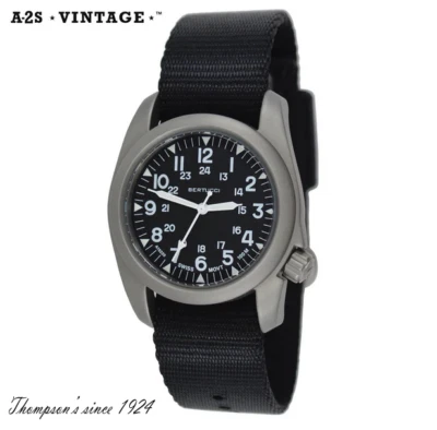 Bertucci #11500 A-2S Vintage™ - Black dial, Black Comfort-Webb™ Band  New In Box - Image 1 of 3