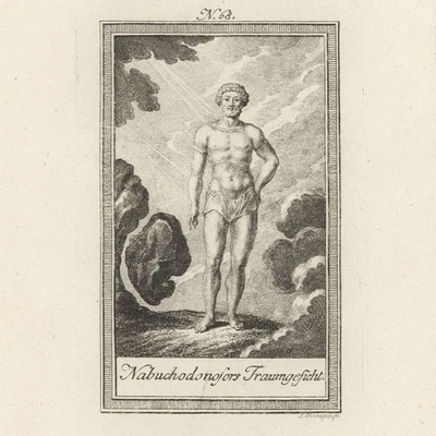 Bibel Altes Testament Nebukadnezar Traum Weltgeschichte Orig Kupferstich 19 Jhd - Bild 1 von 3