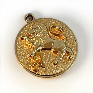 Vintage Anson Karatclad Löwe Sternzeichen Charm kleiner Anhänger - Bild 1 von 4