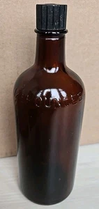 Vintage Amber Round Absorbine 12 Fl Oz W F Young Springfield Mass Cork Bottle - Picture 1 of 3