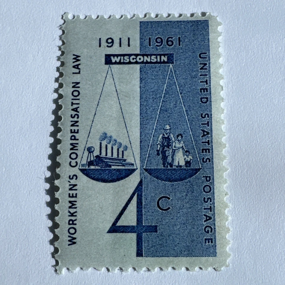 Scott 1186 - 4 cent  Stamp Workmen's Comp. - 1961 - MNH - Image 1 of 4