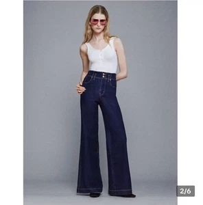 Frame Denim The Seamed Wide Trouser Rinse Size 27 Wide Leg $348 - Picture 1 of 12