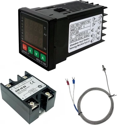 PID Temperaturregler K-Typ Sensor SSR Ausgang 0-1300°C für Heimwerken - Bild 1 von 4