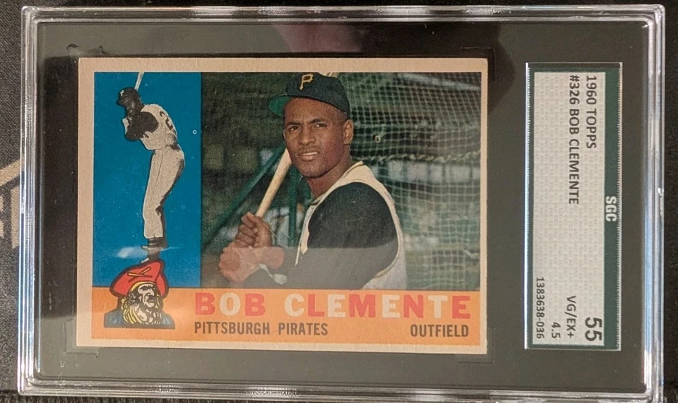 1960 Topps Roberto Clemente #326 SGC 4.5 VG-EX+ HOF Sharp - Image 1 of 4