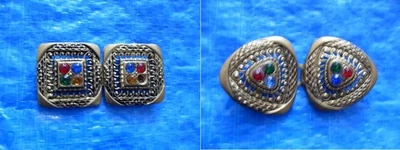 VINTAGE CZECH BUCKLES - SQUARE & TRIANGULAR - Image 1 of 4