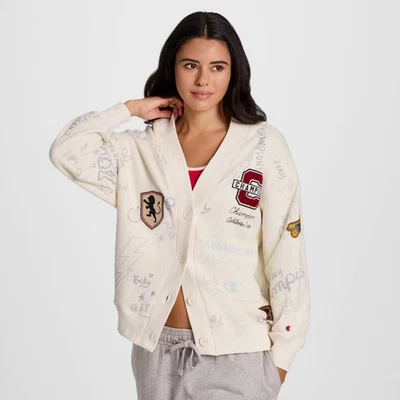 Champion Women's Fleece Cardigan - Cream XL - Image 1 of 4