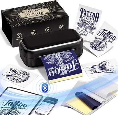 ITARI TP31 Drahtloser Tattoo Drucker, Tragbarer Bluetooth Kompatibel,Mit Tattoo-Papier