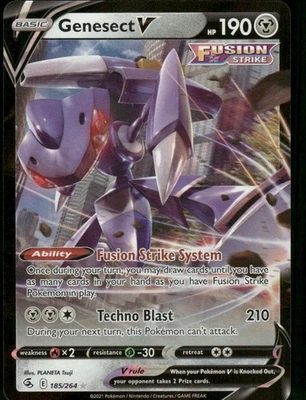 Genesect V 185/264 Ultra Rare Holo NM Pokemon SWSH08: Fusion Strike - Image 1 of 2