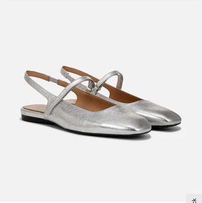 Naturalizador CONNIE MARY JANE SLINGBACK PLANO Talla: 10 Plateado Foto 1 de 4