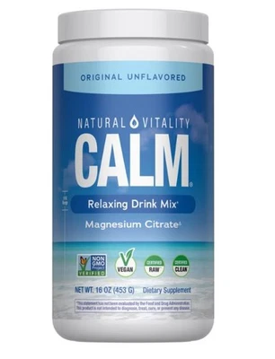 Polvo de citrato de magnesio CALM | 16 OZ | sin sabor | vegano | de Natural Vitality Foto 1 de 4