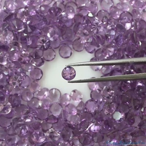 Natural Amethyst Round Shape Faceted 4 mm to 10 mm Loose gemstone AA Quality - Picture 1 of 12