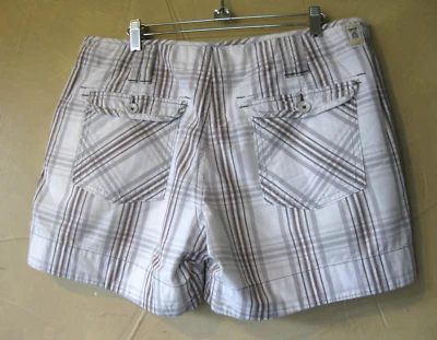 Pantalones Cortos Levi De Colección Y2K Hechos a Mano con Orgullo San Francisco Talla 14 Cuadros Blanco/Marrón Foto 1 de 4