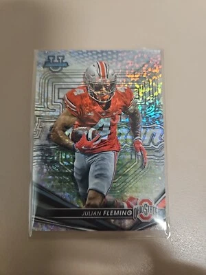 2022 Bowmans Best U Football Julian Fleming Gold Sparkle Ohio/ Penn 241/299 - Image 1 of 2