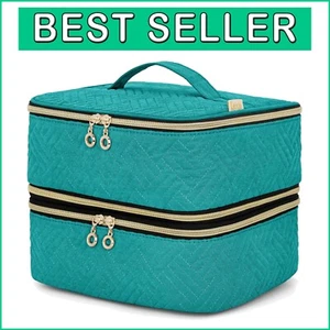 Flexible 2-Layer Nail Polish Organizer with Padded Interior & Tool Pockets - Bild 1 von 9
