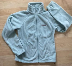 Columbia Full Zipper Fleece Jacket Women's sz Medium Turquoise / Aqua XLNT! - Picture 1 of 1