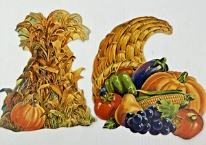 Lote Troquelado Dennison De Colección Otoño Acción de Gracias Cornucopia Maíz Tallos Calabaza - Imagen 1 de 9