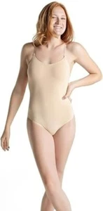 Capezio Womens Camisole Leotard With Clear Transition Straps Nude- Small - Picture 1 of 7