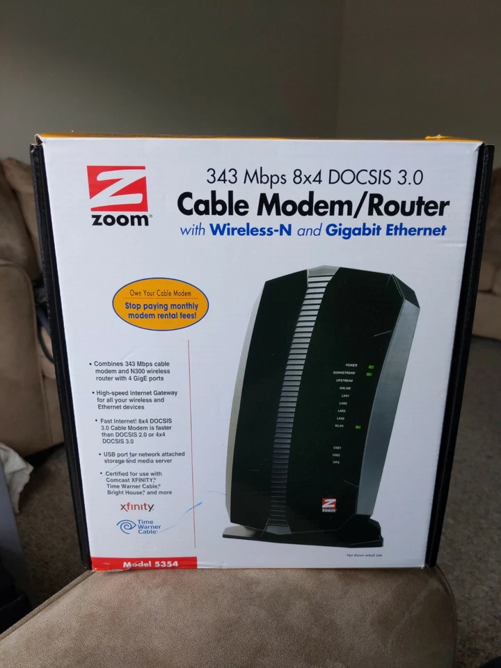 Zoom 5354 Cable Modem/Router - Image 1 of 4
