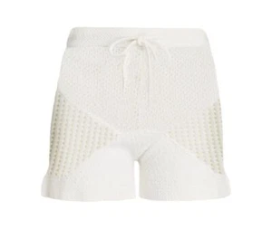 Zimmermann Raie Mesh Knit Short | White/Cream, Crochet, Drawstring, Knitted - Bild 1 von 8