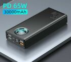 Power Bank 30000mah Pd Quick Charge Fcp Scp Portable External Battery Charger