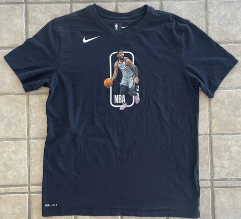 The Nike Tee NBA Brooklyn Nets Kyrie Irving Med Black Dri-Fit T-Shirt Basketball Cover