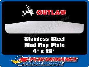 TRUCK STAINLESS STEEL BOTTOM MUD FLAP PLATE 4" x 18" TRUCK RIG USA - Bild 1 von 2