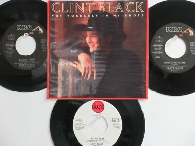  💥 CLINT BLACK ' HIT 45's +1PICTURE [PUT YOURSELF IN MY SHOES] THE 80's! 💥 - Image 1 of 3
