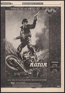 R.O.T.O.R. - Original 1987 Trade AD promo / poster _ ROTOR movie _ RiffTrax - Picture 1 of 1