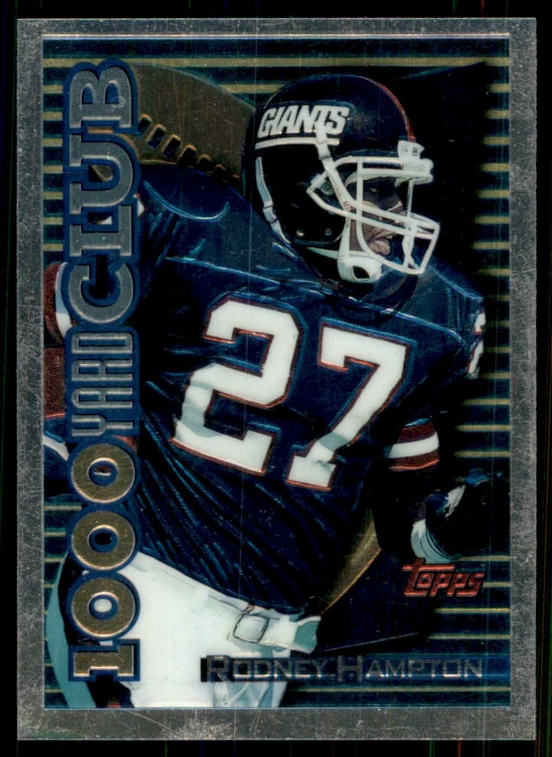 1994 Topps Finest 1000/3000 Yd Club Rodney Hampton New York Giants #17