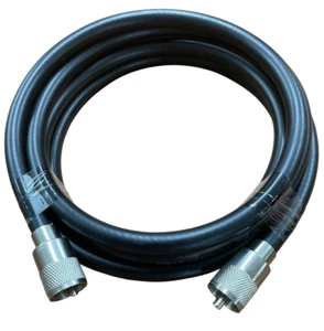 Cable de conexión RG213 coaxial militar especificación PL259 2 m metros 6 pies de longitud. - Imagen 1 de 2