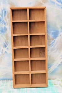 Handgefertigte Holz 12-Loch Tasche Drucker Schublade Stil Präsentationsständer, 17,5 "x 7,5" - Bild 1 von 10