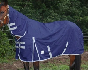 69" 1200d Navy/Silber Rugged Ride schwere Winter Weidedecke mit Hals - Bild 1 von 3