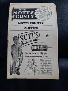 NOTTS COUNTY V CHESTER - DIVISION FOUR - 22/8/1959 - Picture 1 of 2