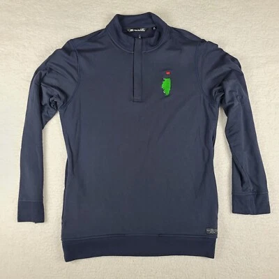 Travis Mathew Sweater Mens Medium Dark Blue Quarter Zip Golf Sweatshirt - Image 1 of 4